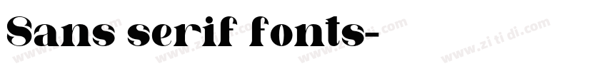 Sans serif fonts字体转换